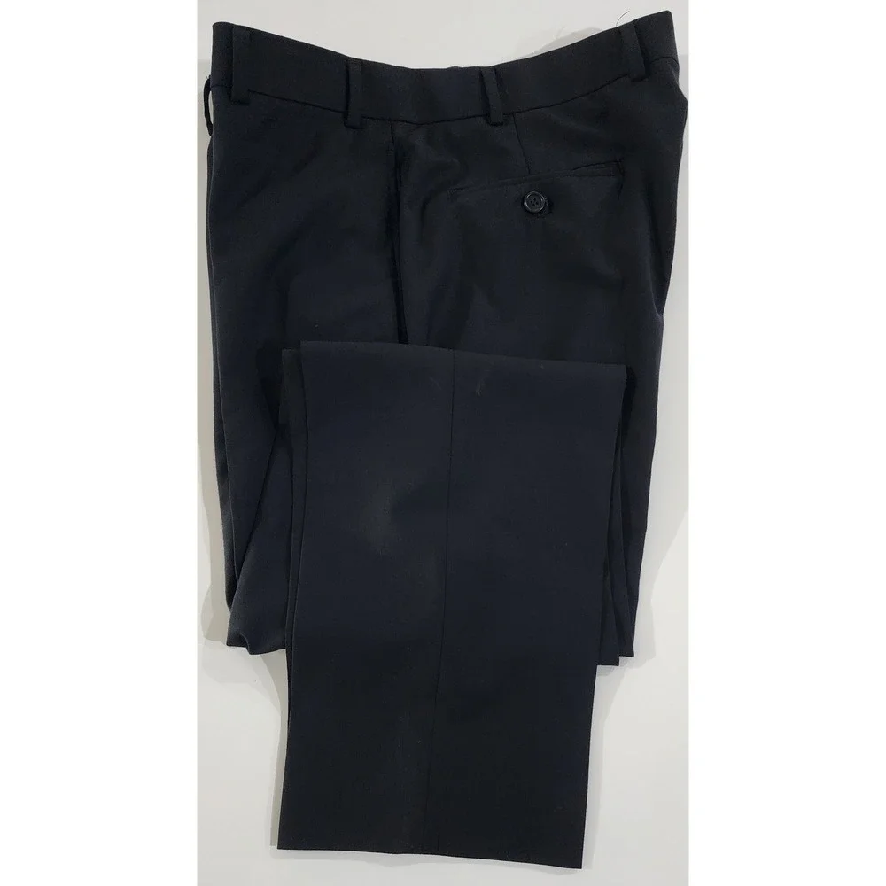 Brooks Brothers Men's Black Wool Stretch 2 Button Suit Size 42 Regular X 36 X 30
